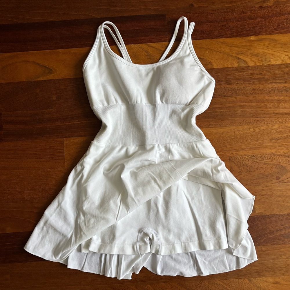 White Dress with Shorts